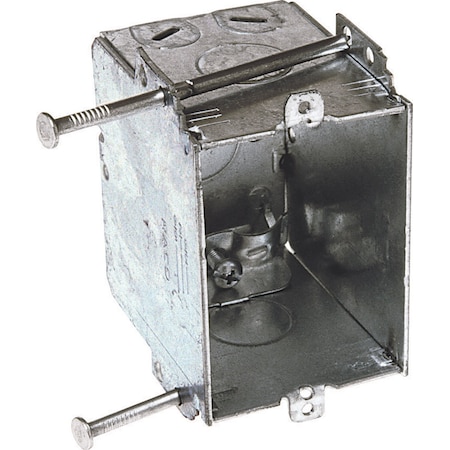 Raco Switch Box, 15.8 cu.in, Wall Box Type, 1 Gang, Steel 8355